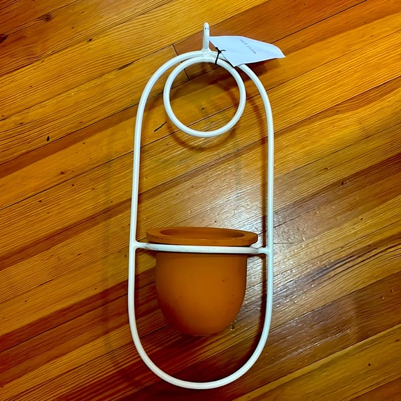 West Elm Other - West Elm white paperclip hanging planter